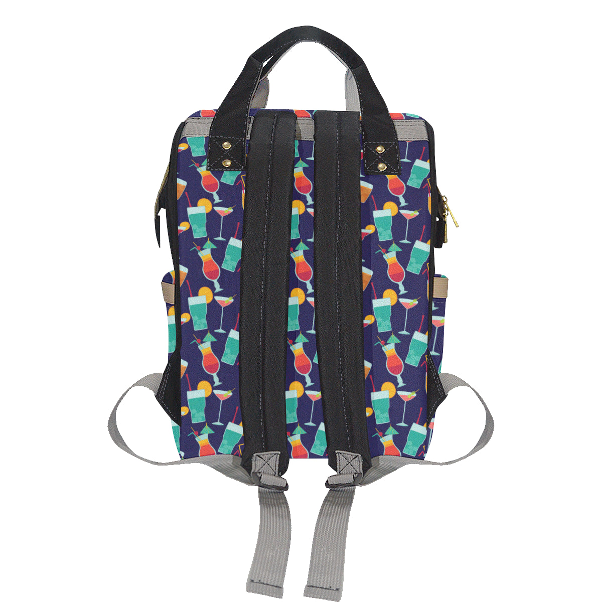 Cocktail Pattern Print Design 06 Diaper Bag Backpack