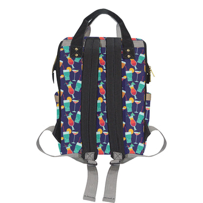 Cocktail Pattern Print Design 06 Diaper Bag Backpack