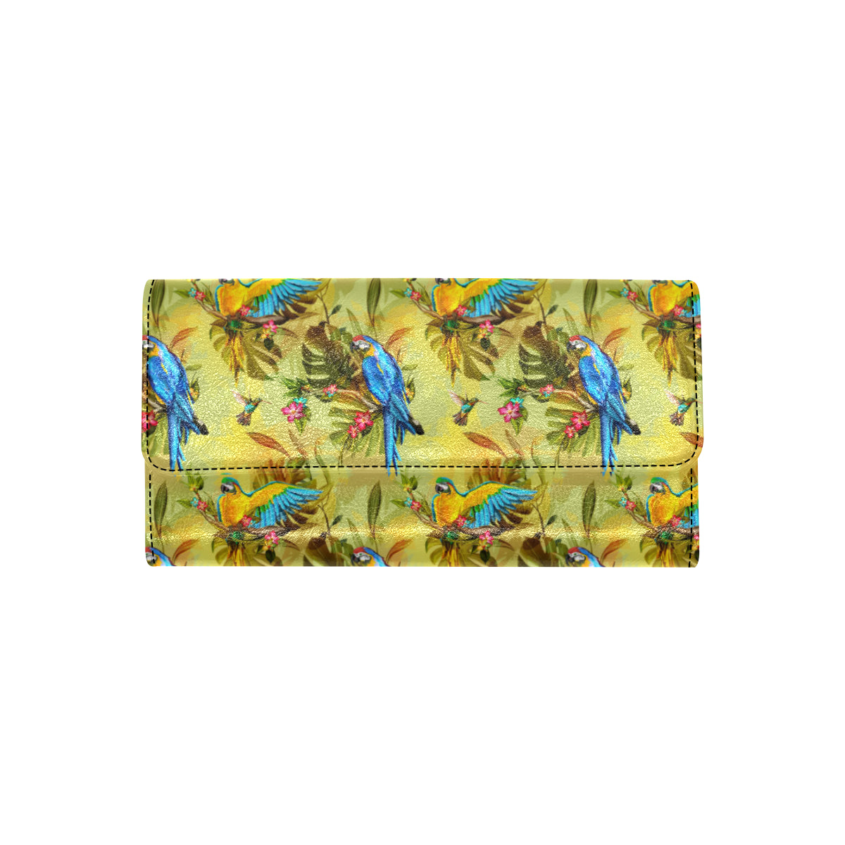 Parrot Pattern Print Design A02 Women's Trifold Wallet