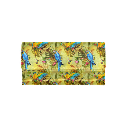 Parrot Pattern Print Design A02 Women's Trifold Wallet