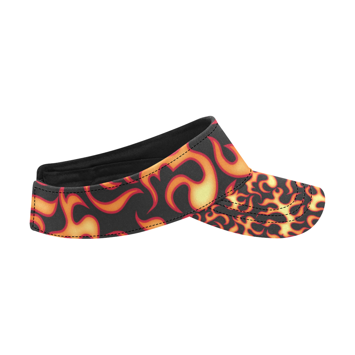 Flame Fire Themed Print Unisex Sun Visor