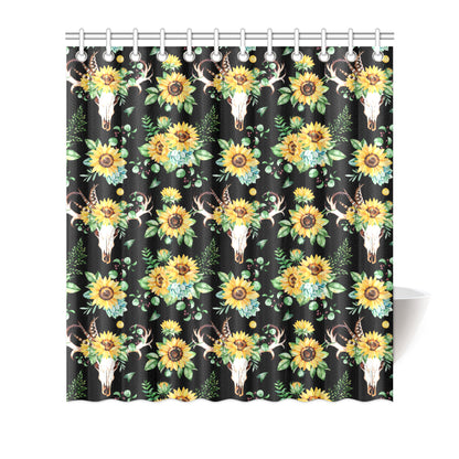 Sunflower Pattern Print Design SF08 Shower Curtain