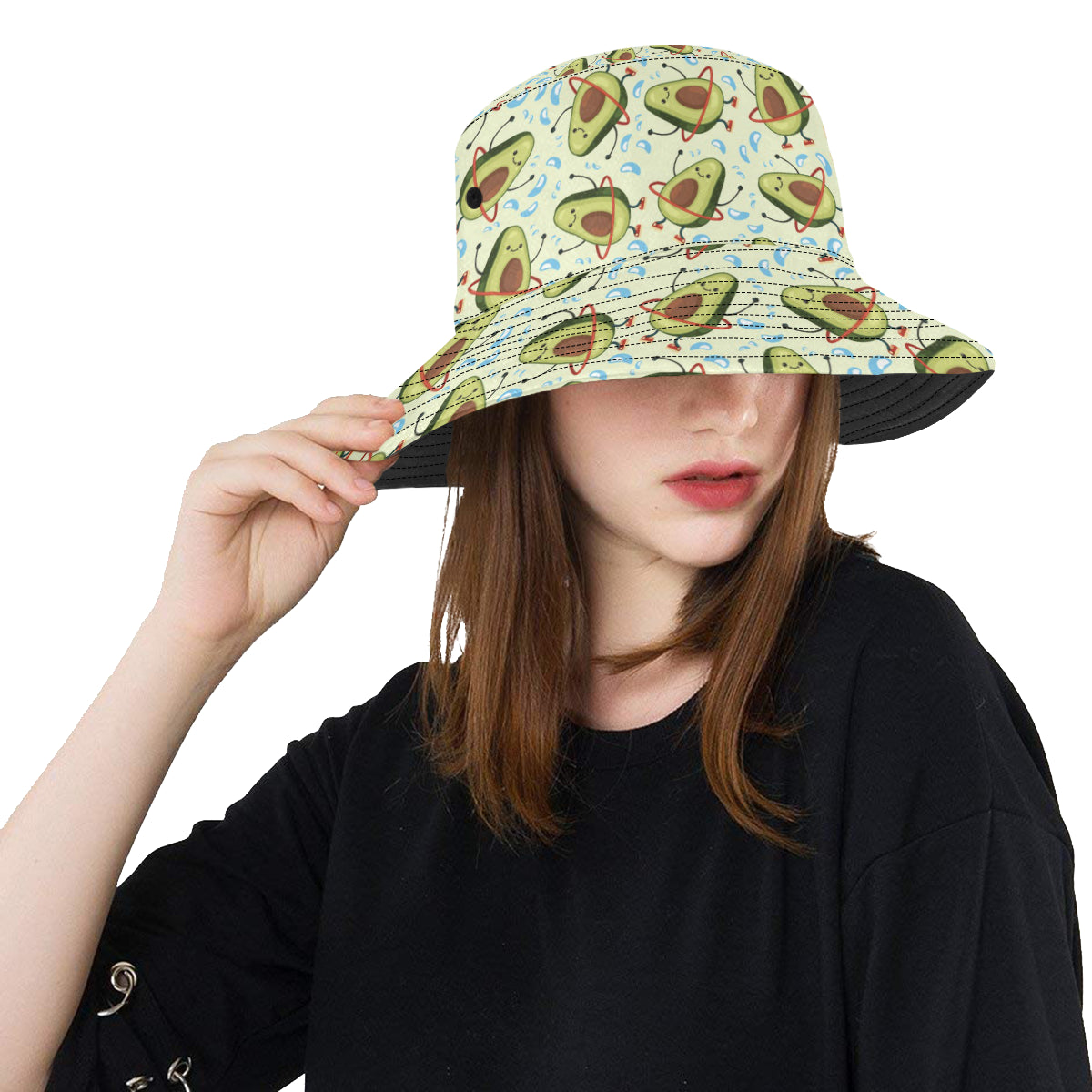 Avocado Pattern Print Design AC02 Unisex Bucket Hat