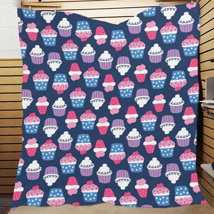 Cupcake Pattern Print Design CP04 Premium Quilt