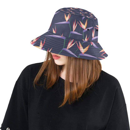 Bird Of Paradise Pattern Print Design BOP015 Unisex Bucket Hat