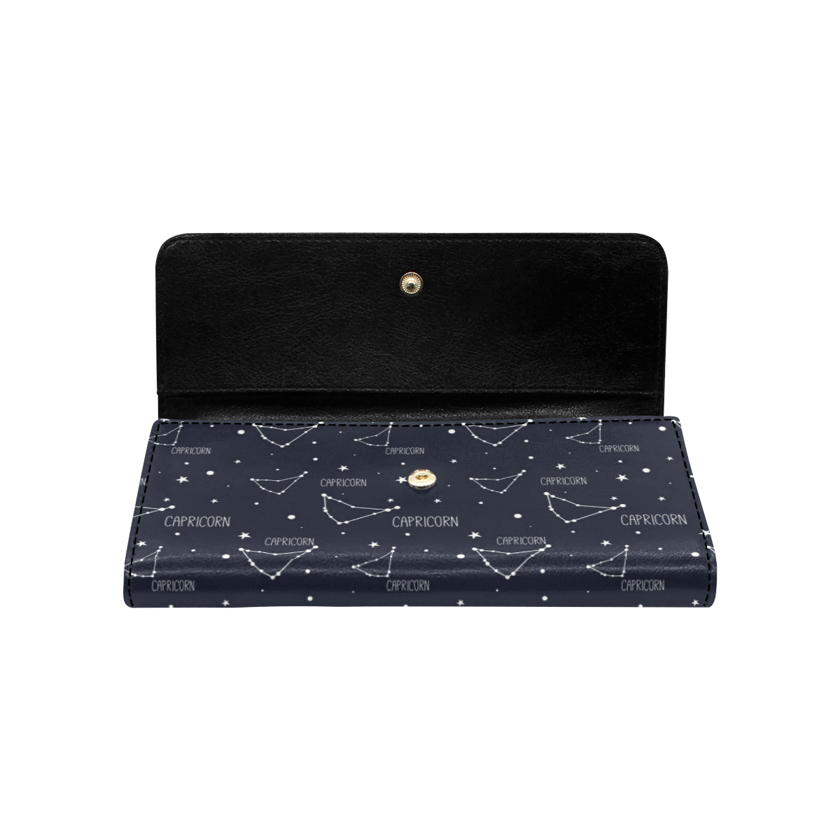 Capricorn Zodiac Pattern Print Design 01 Women's Trifold Wallet