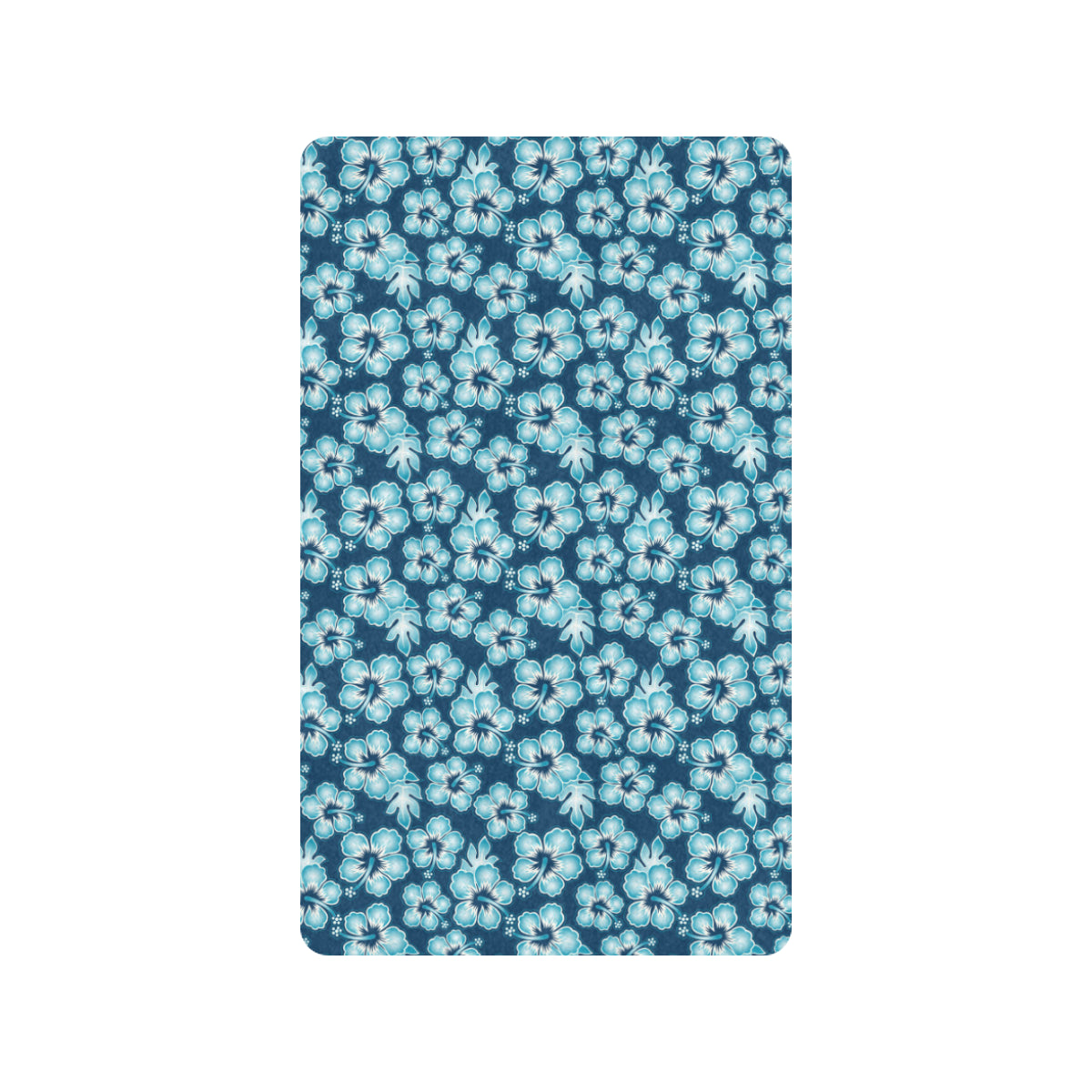 Hibiscus Flower Hawaiian Themed Rubber Doormat