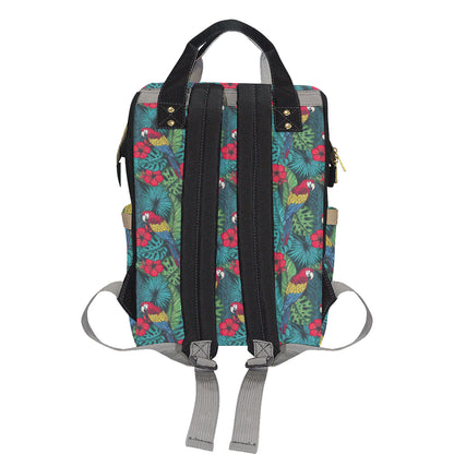 Parrot Pattern Print Design A05 Diaper Bag Backpack