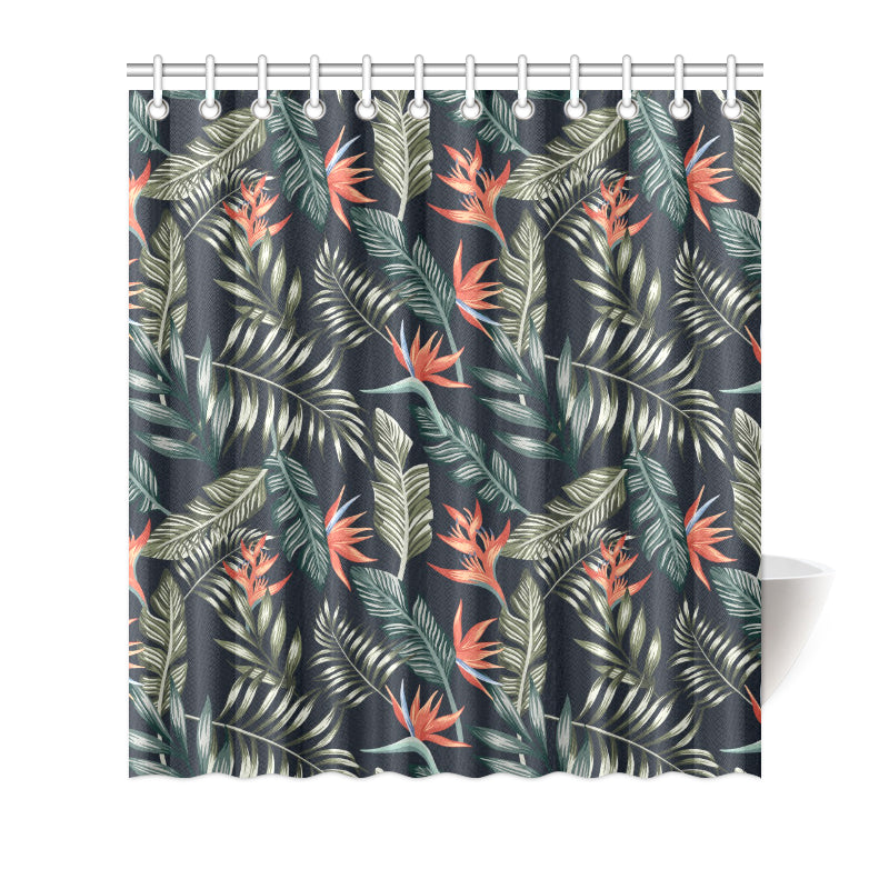 Bird Of Paradise Pattern Print Design BOP02 Shower Curtain