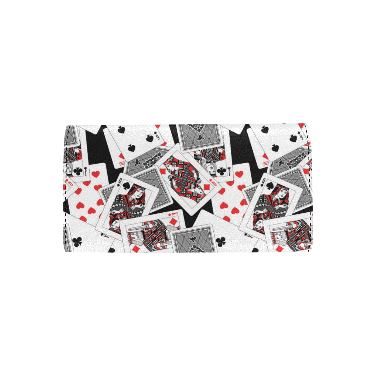 Poker Cards Pattern Print Design A04 Women's Trifold Wallet