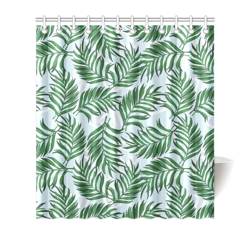 Palm Leaves Pattern Print Design PL06 Shower Curtain
