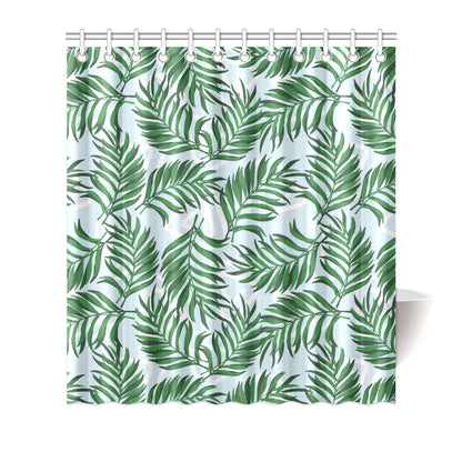 Palm Leaves Pattern Print Design PL06 Shower Curtain