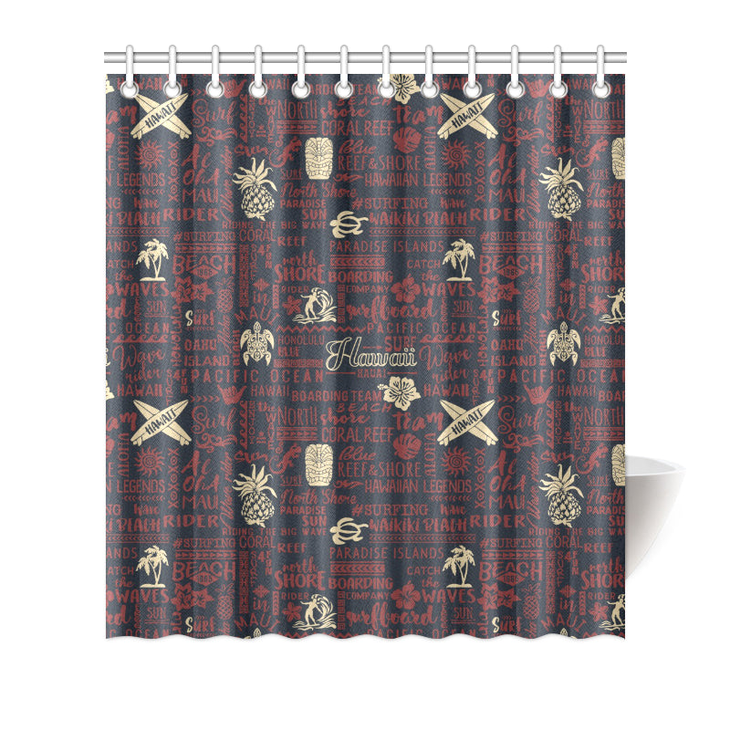 Hawaiian Themed Pattern Print Design H017 Shower Curtain