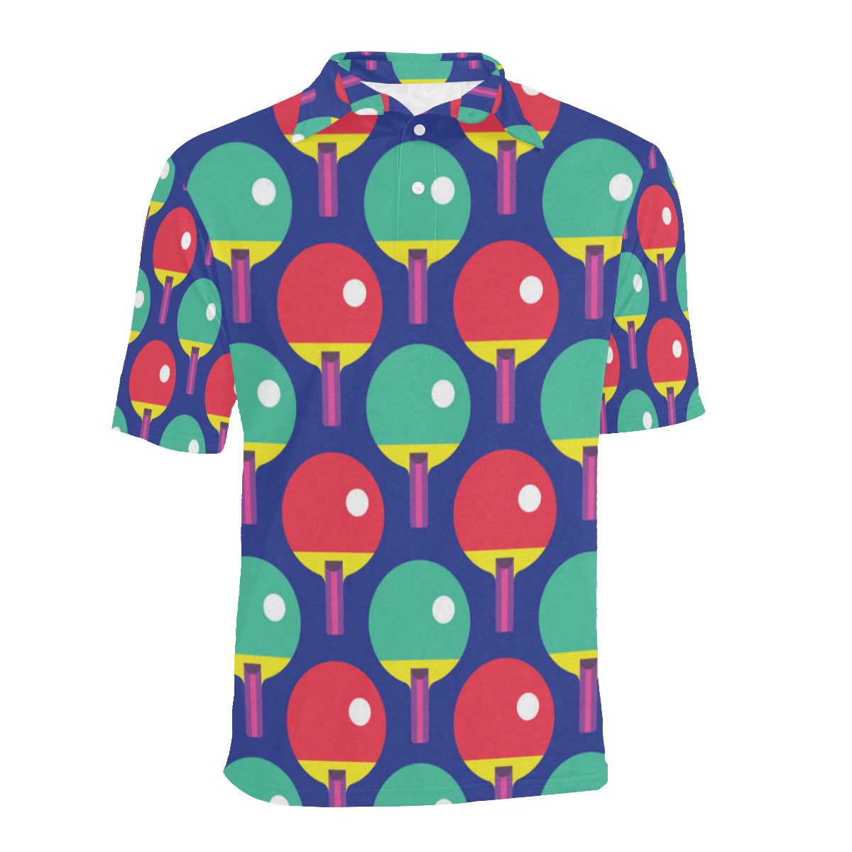 Ping Pong Pattern Print Design A03 Men Polo Shirt