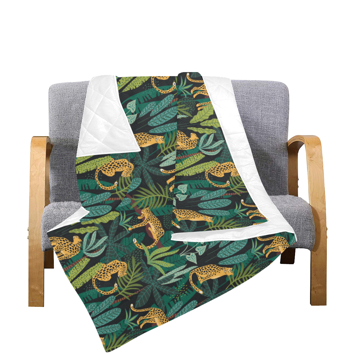 Jaguar Jungle Pattern Print Design 03 Premium Quilt