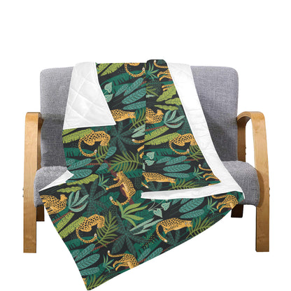 Jaguar Jungle Pattern Print Design 03 Premium Quilt