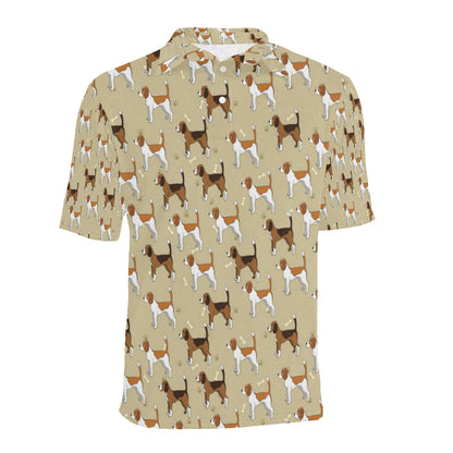 Beagle Pattern Print Design 01 Men Polo Shirt