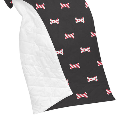 Dog Bone Pattern Print Design 04 Premium Quilt
