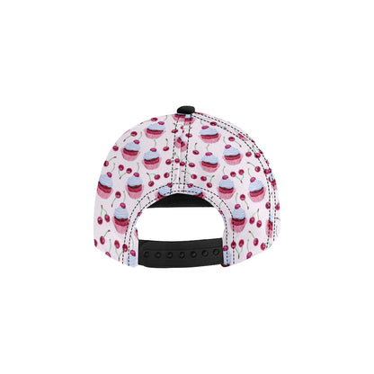 Cherry Cupcake Pink Pattern Snapback Cap