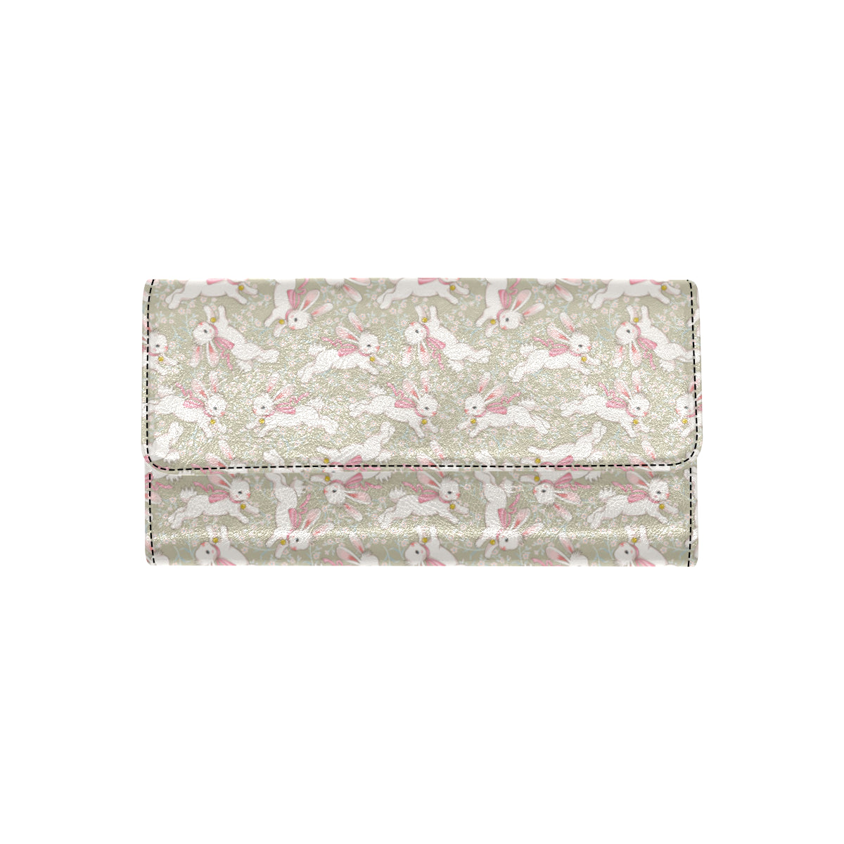 Bunny Pattern Print Design 06 Women's Trifold Wallet