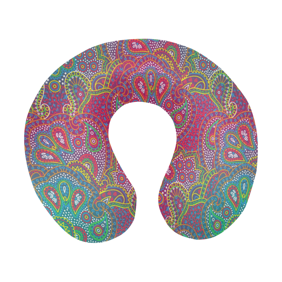 Boho Pattern Print Design 02 U-Shaped Travel Neck Pillow