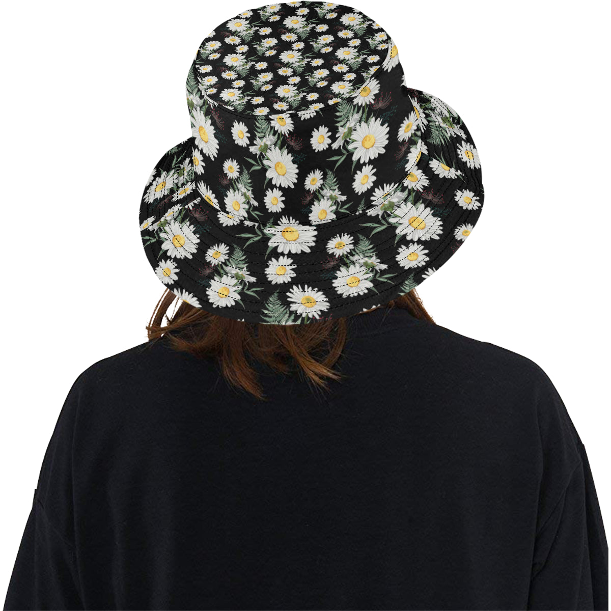 Daisy Pattern Print Design DS07 Unisex Bucket Hat