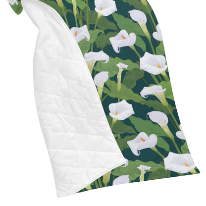 Lily Pattern Print Design 04 Premium Quilt
