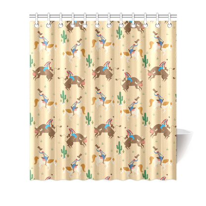 Rodeo Pattern Print Design A02 Shower Curtain