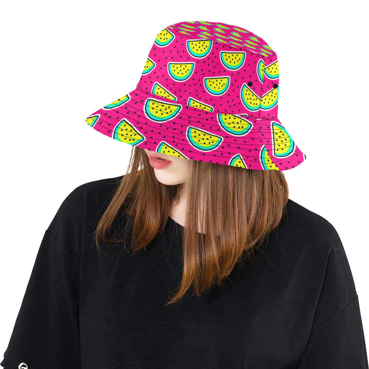 Watermelon Pattern Print Design WM04 Unisex Bucket Hat