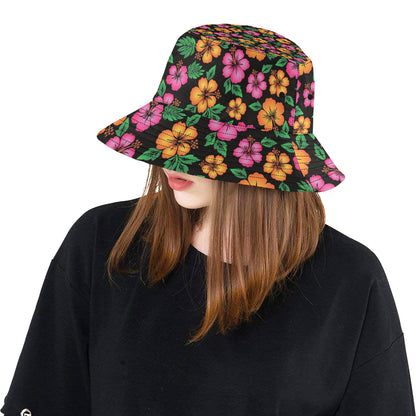 Hibiscus Pattern Print Design HB029 Unisex Bucket Hat