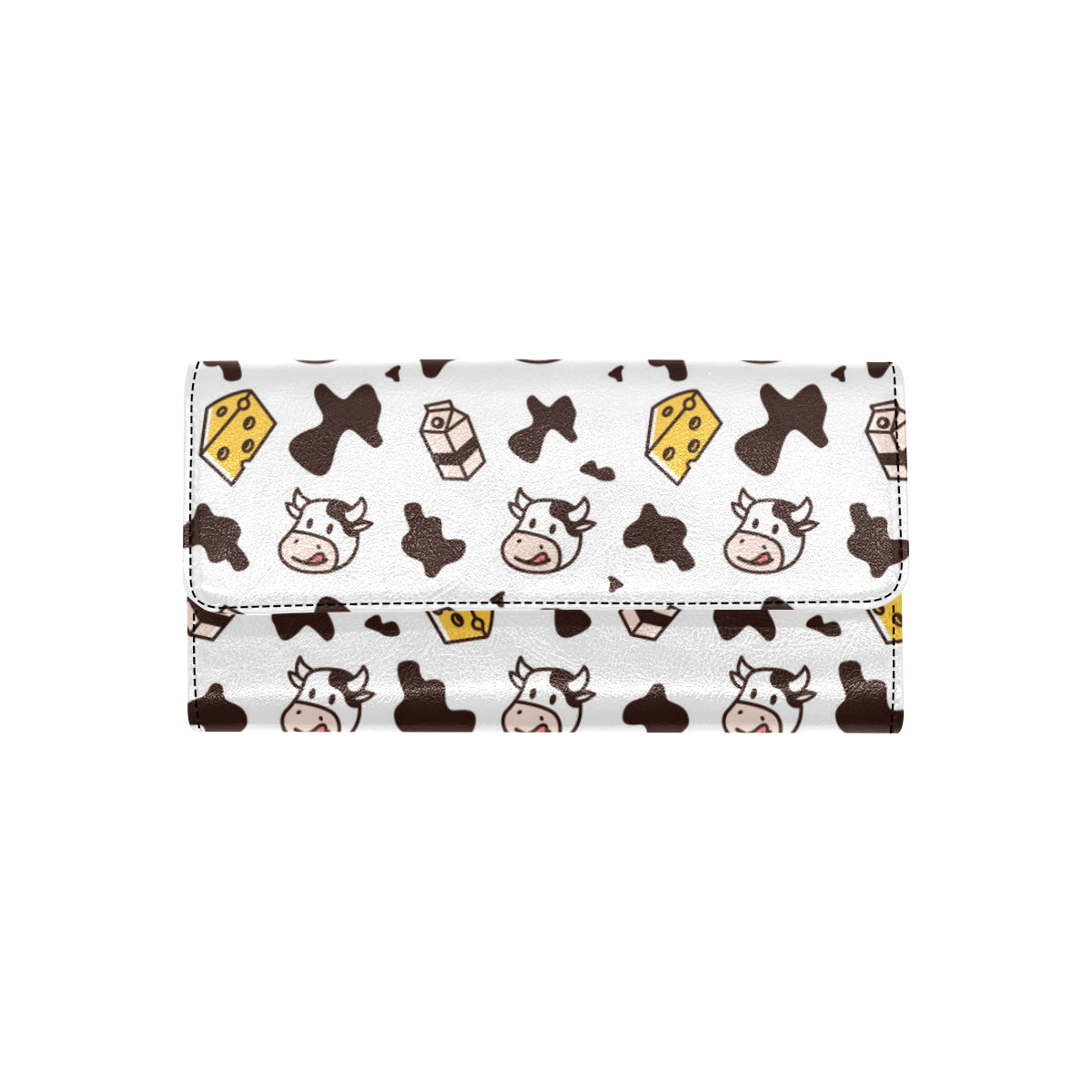 Cow Pattern Print Design 06 Women's Trifold Wallet