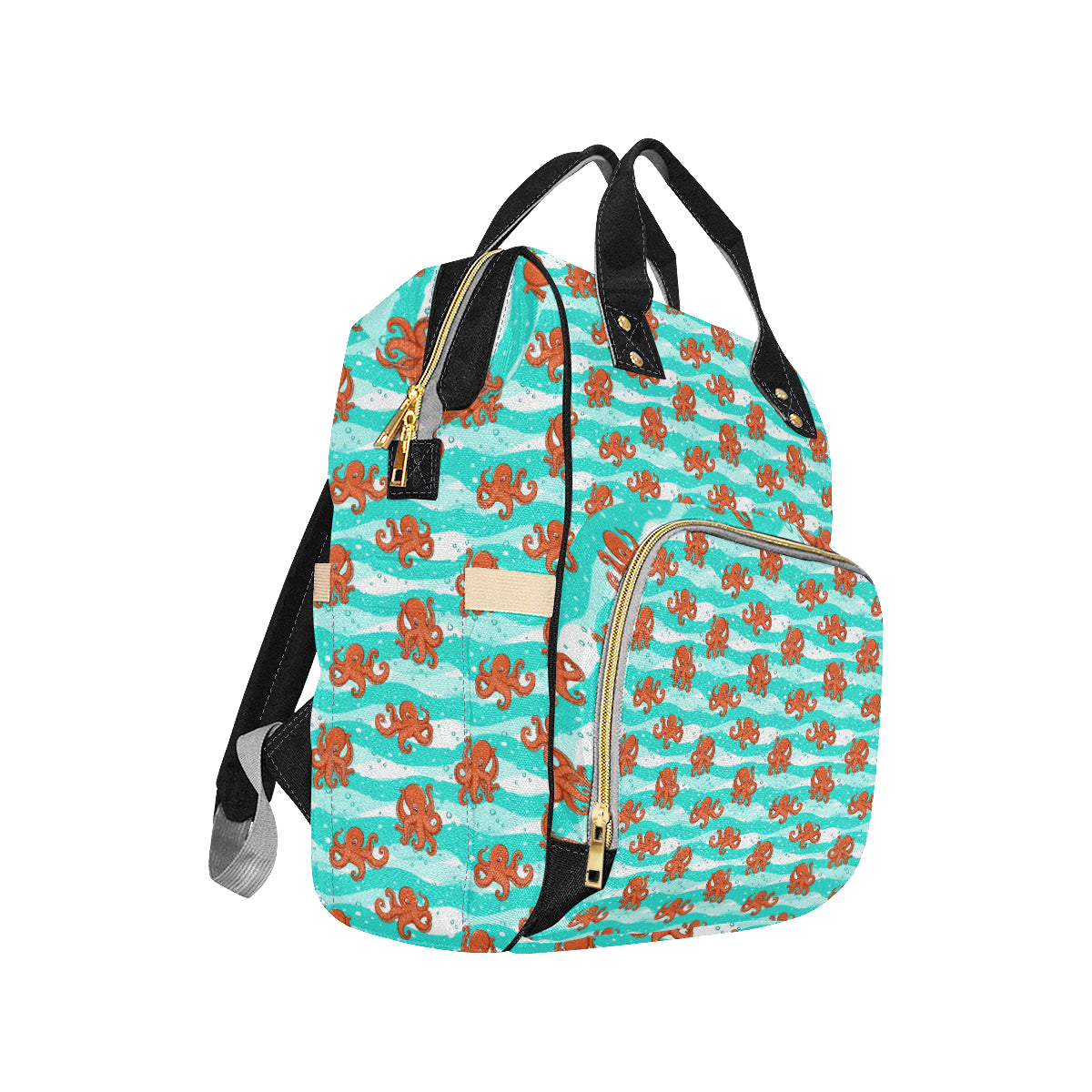 Octopus Cute Design Print Themed Diaper Bag Backpack