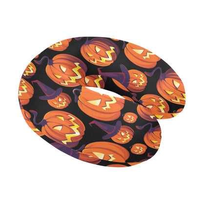 Halloween Pattern Print Design 04 U-Shaped Travel Neck Pillow