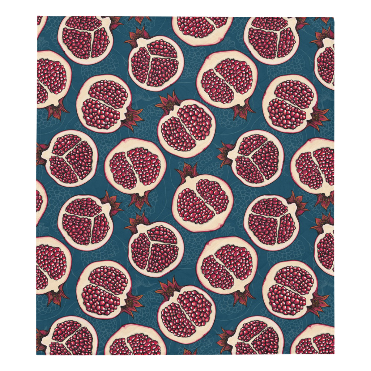 Pomegranate Pattern Print Design PG02 Premium Quilt