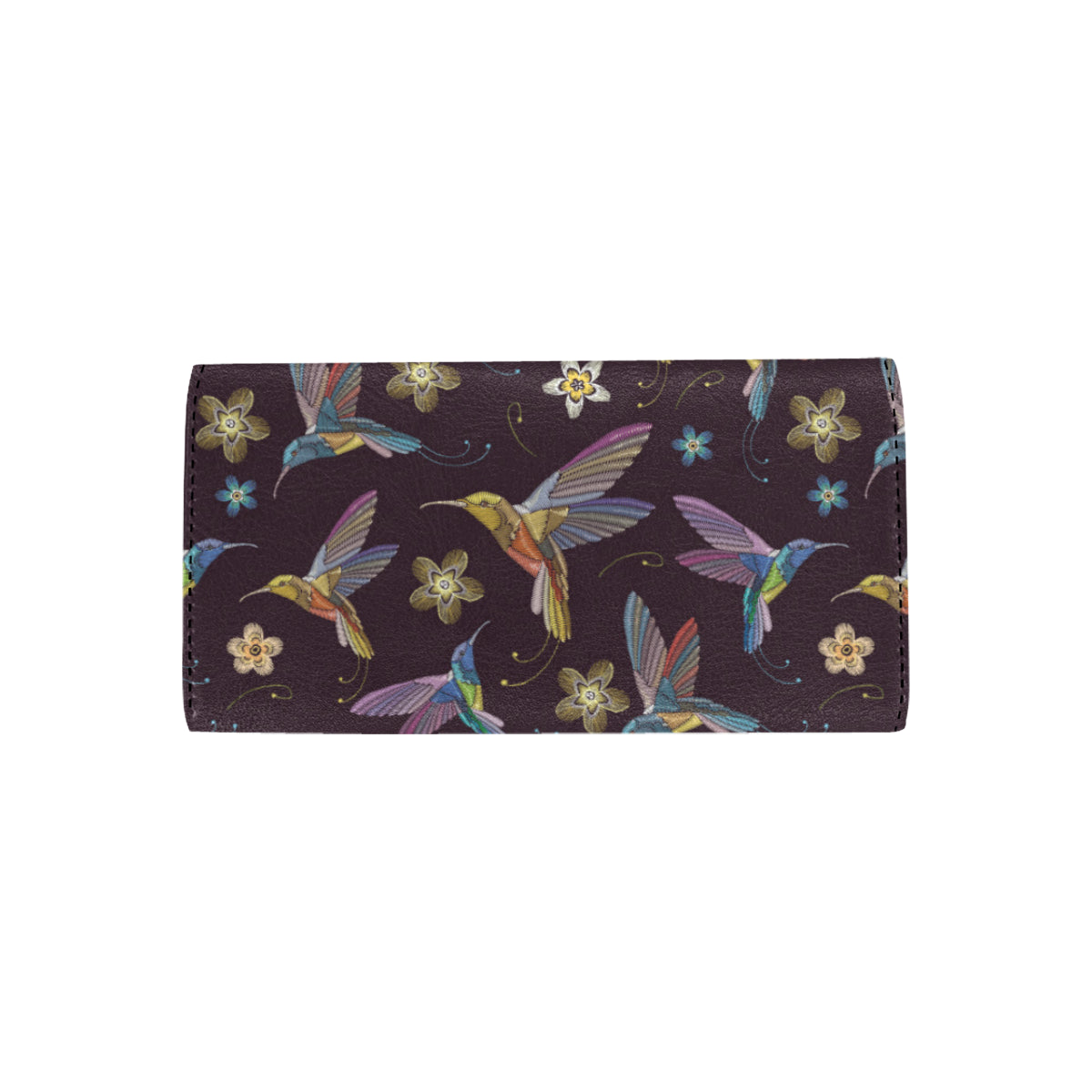 Hummingbird Pattern Print Design 04 Women's Trifold Wallet