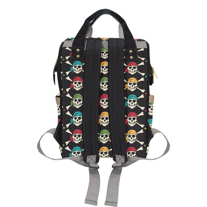 Pirate Pattern Print Design A01 Diaper Bag Backpack