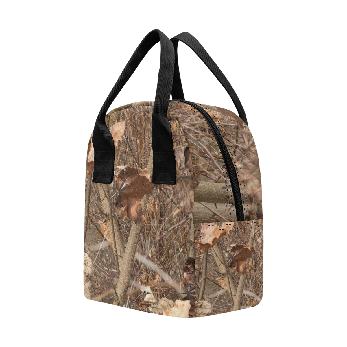 Camo Realistic Tree Forest Autumn Print Insulated Lunch Bag