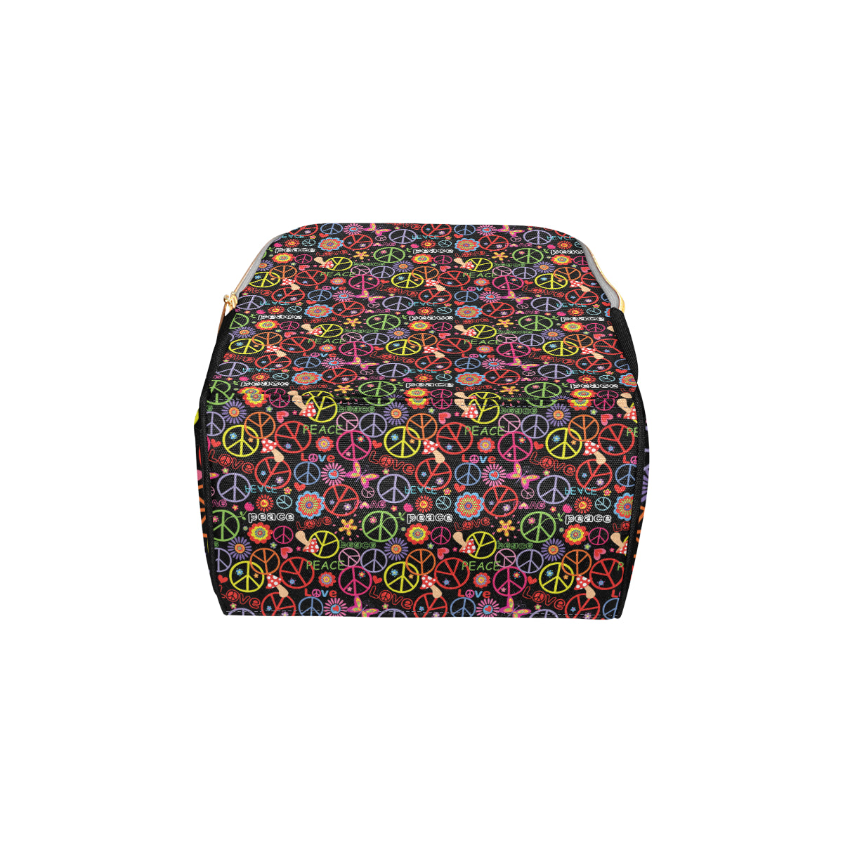 Peace Sign Colorful Design Print Diaper Bag Backpack