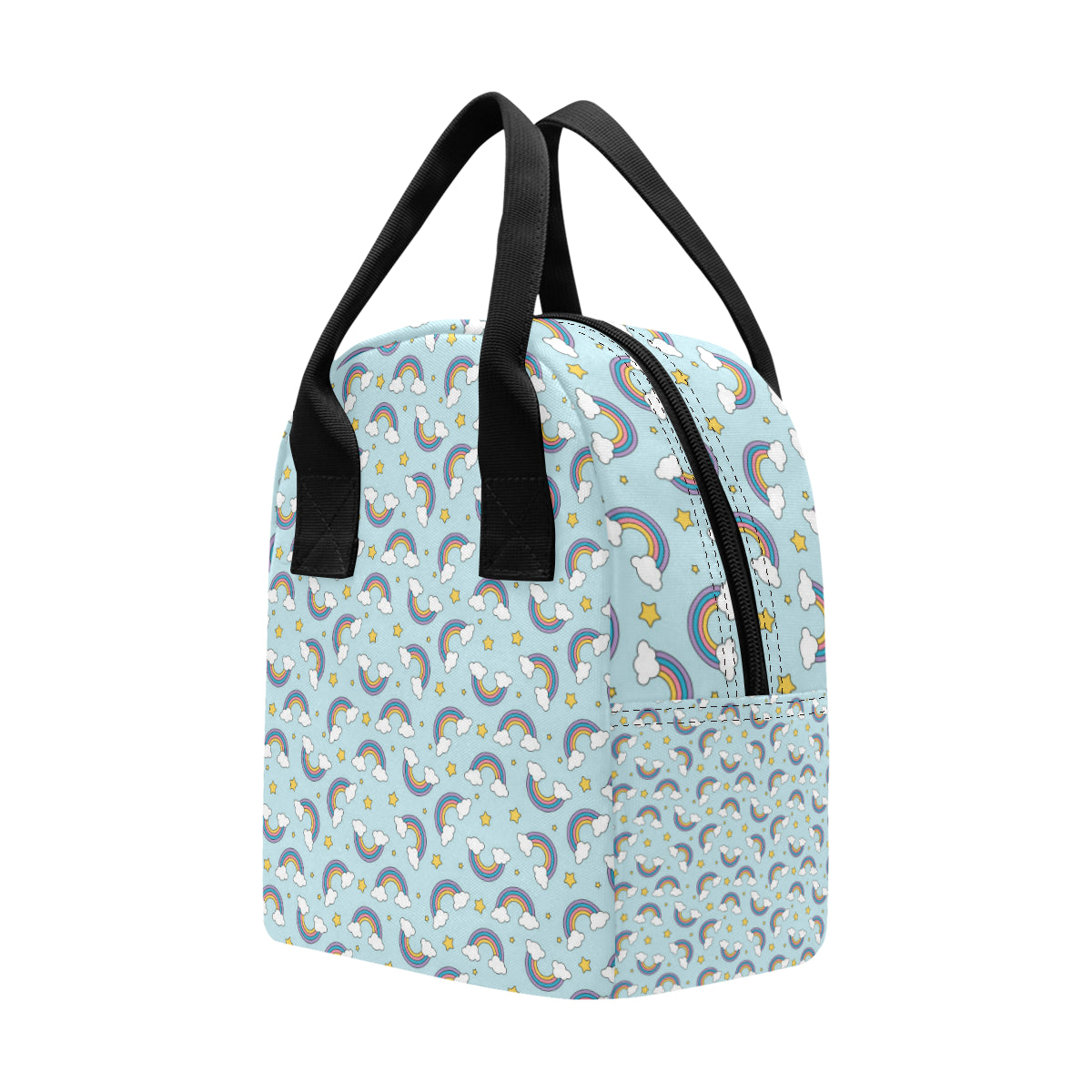 Rainbow Cloud Print Pattern Insulated Lunch Bag