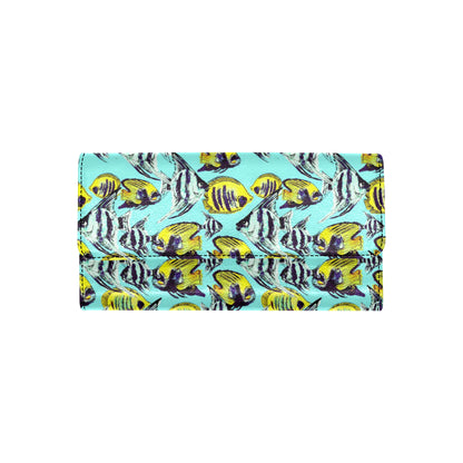 Angelfish Pattern Print Design 02 Women's Trifold Wallet