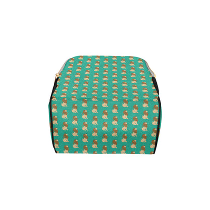 Lion Pattern Print Design 02 Diaper Bag Backpack