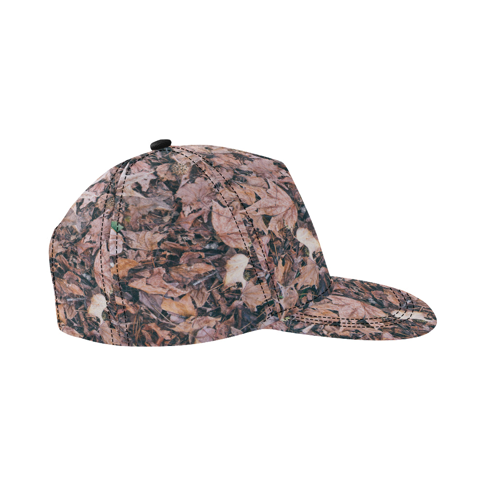 Camouflage Realistic Tree Leaf Print Snapback Cap