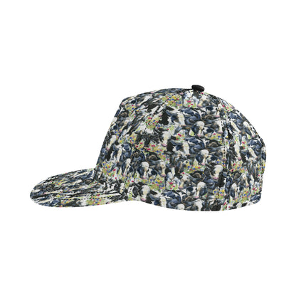 Cow Watercolor Print Pattern Snapback Cap