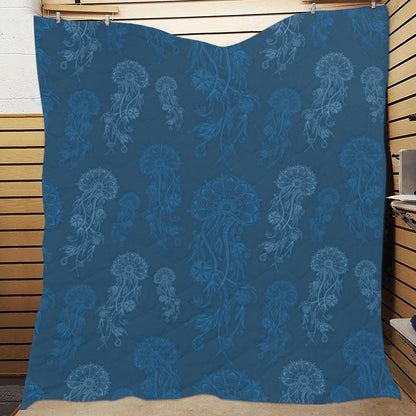 Jellyfish Pattern Print Design 01 Premium Quilt