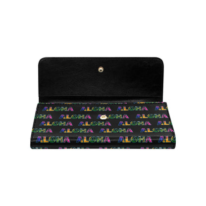 Aloha Hawaii Neon Women's Trifold Wallet