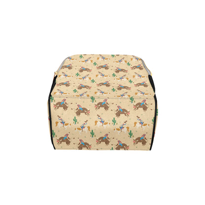 Rodeo Pattern Print Design A02 Diaper Bag Backpack
