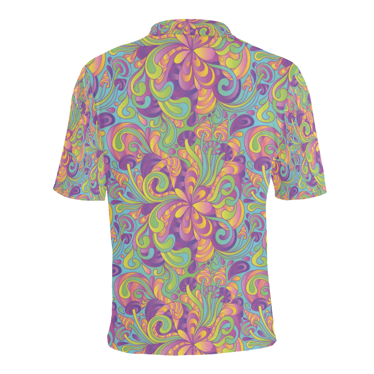 Psychedelic Mushroom Pattern Print Design A05 Men Polo Shirt
