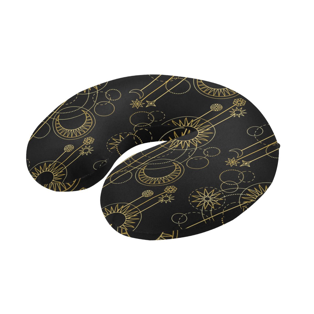 Moon Boho Style Pattern Print Design 01 U-Shaped Travel Neck Pillow