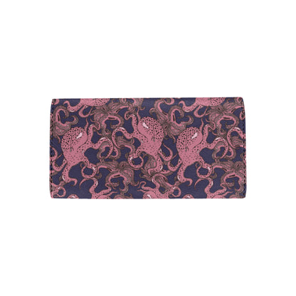 Octopus Pattern Print Design A03 Women's Trifold Wallet