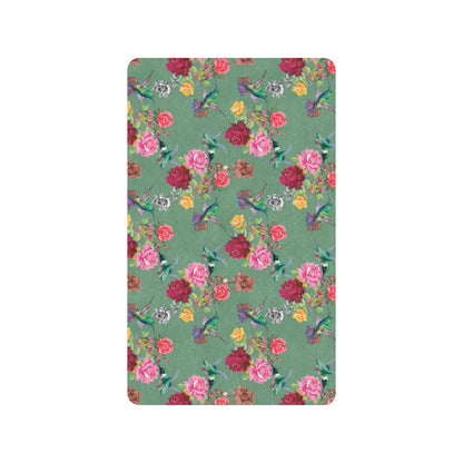 Hummingbird with Rose Themed Print Rubber Doormat